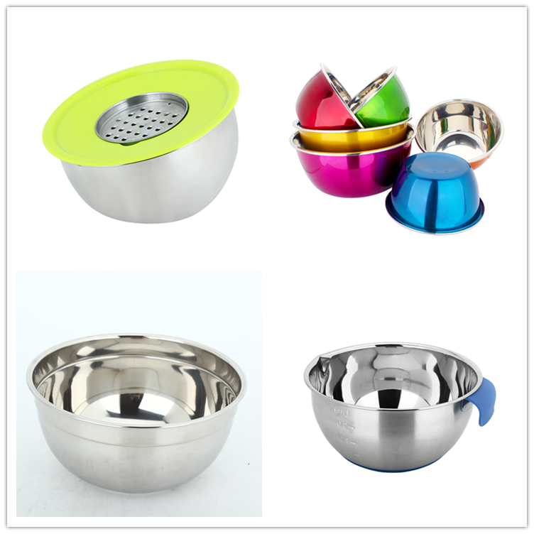 Colorful Metal Salad Bowl Stainless Steel Mixing Bowl Set