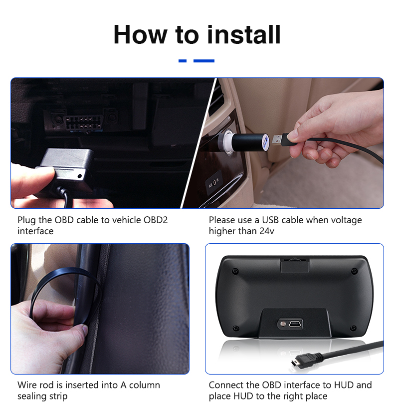 Car HUD Head Up Display Dashboard Data Reflector From China Factory Electronic Auto Diagnostic Tool T812 OBD2  Plus GPS