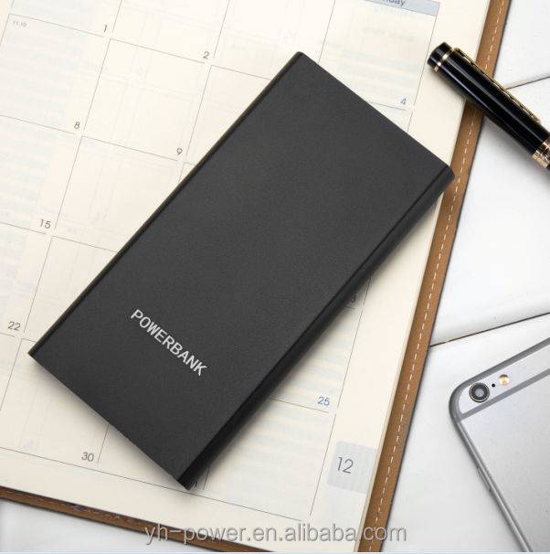 Alta capacidade 12000 mAh 2 saída 2 entrada usb relâmpago e micro banco de potência com luz led