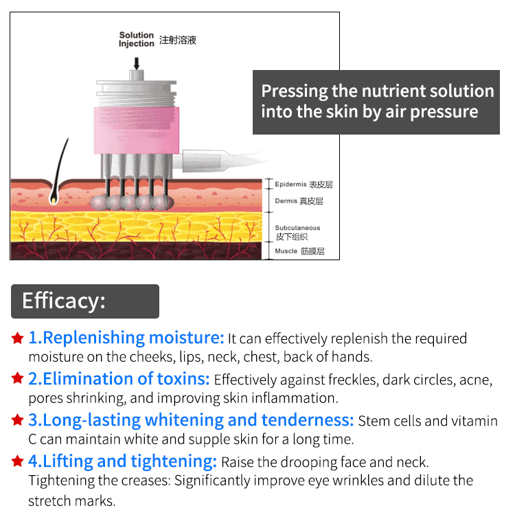 vital injector water mesotherapy gun Korea with CE approved for home/salon