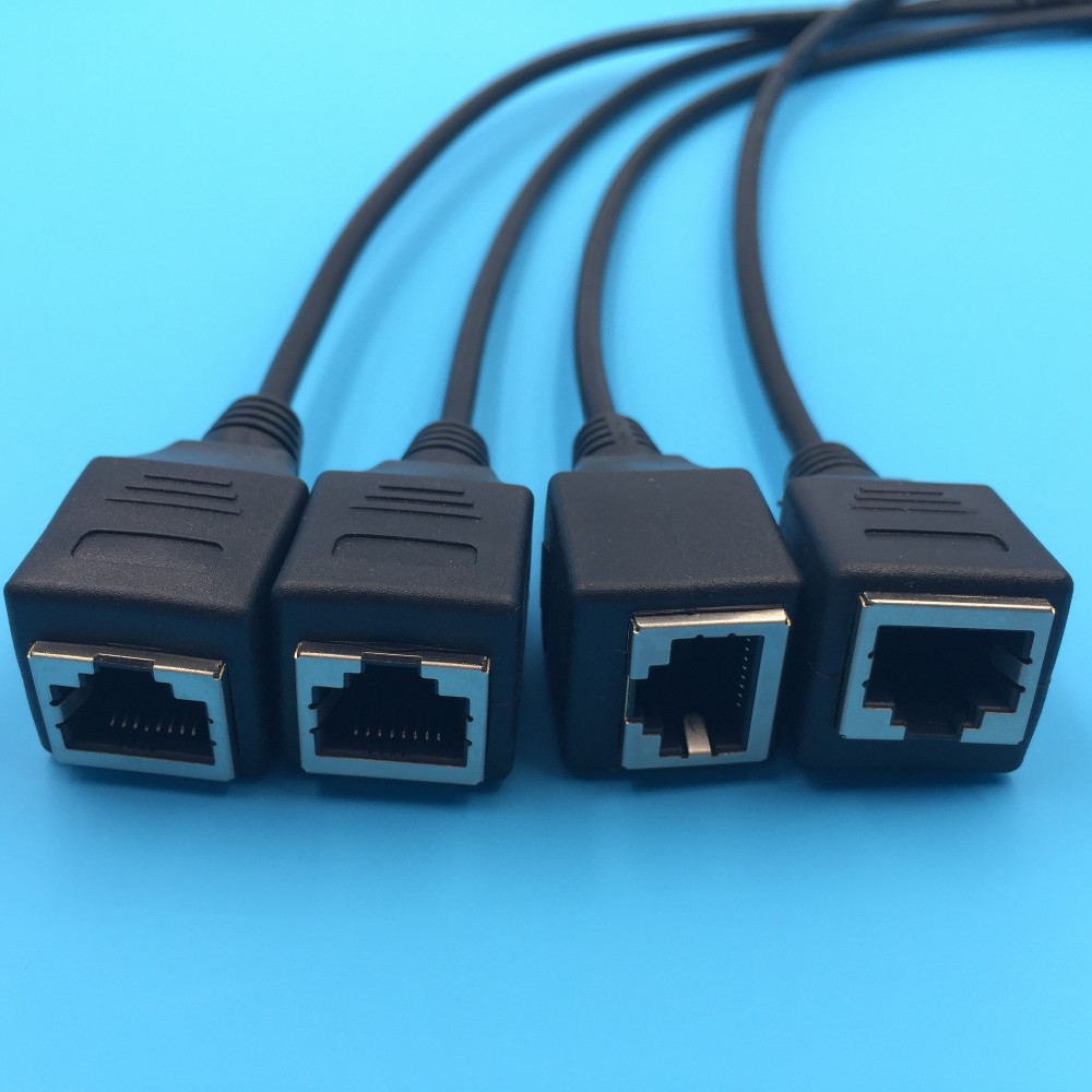 5毫米公到rj45母端口适配器电缆vod/ktv触摸屏电缆音频传输网络端口