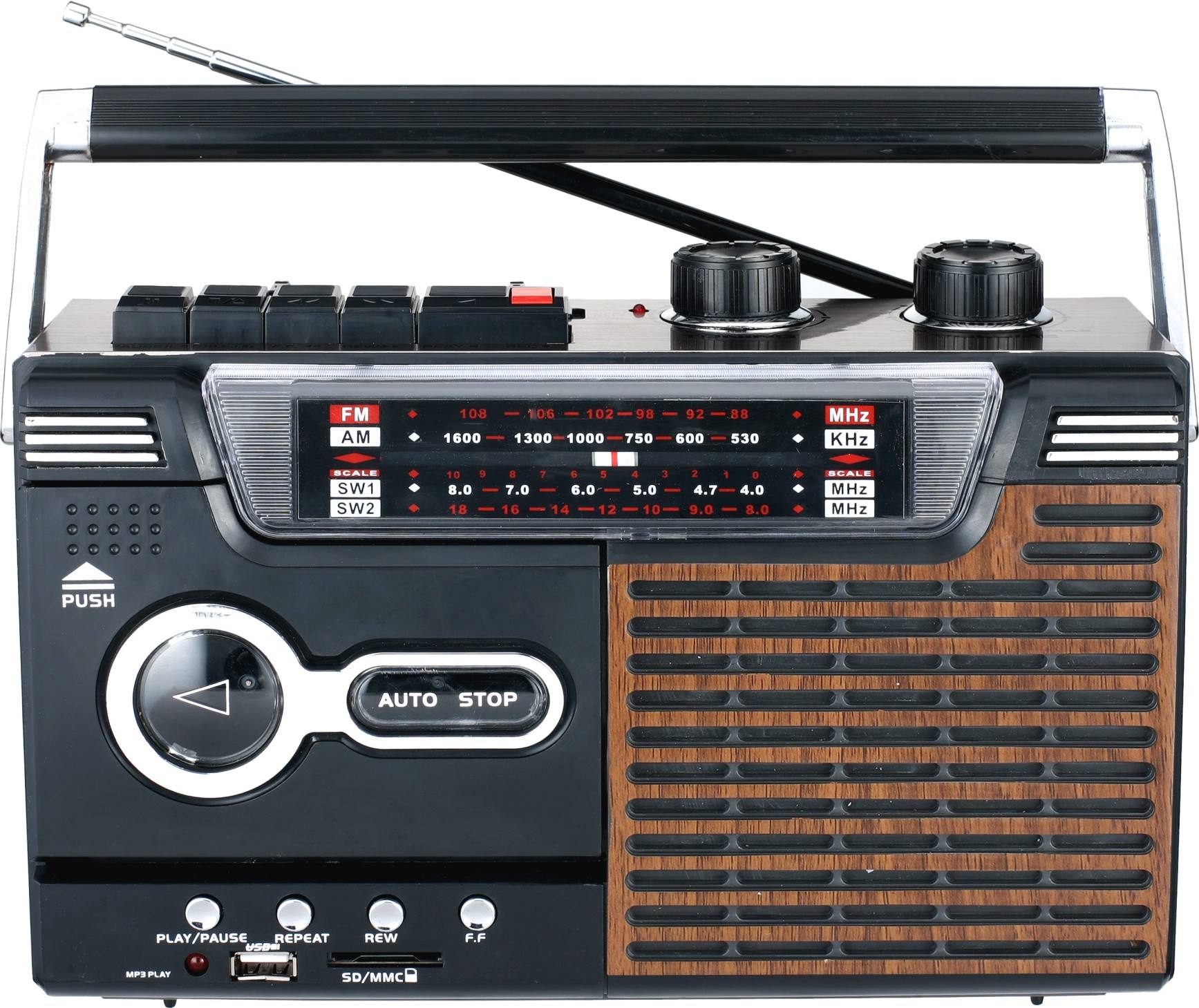 Portable Radio AM FM SW1-2 with Cassette Recorder Products from ...
