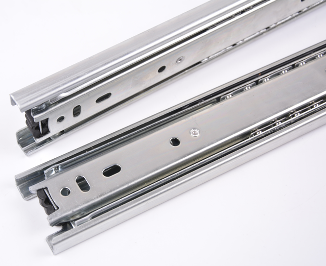 Профессиональный 4512 Боковое крепление 3-х кратного телескопическая направляющая для выдвижного ящика с доводчиком направляющих для выдвижения ящика направляющие