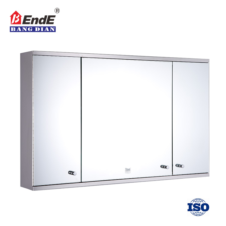 Large Modern 3 Doors Wall Mounted Bathroom Vanity Stainless Steel 3 Doors Wall Mounted Bathroom Vanity