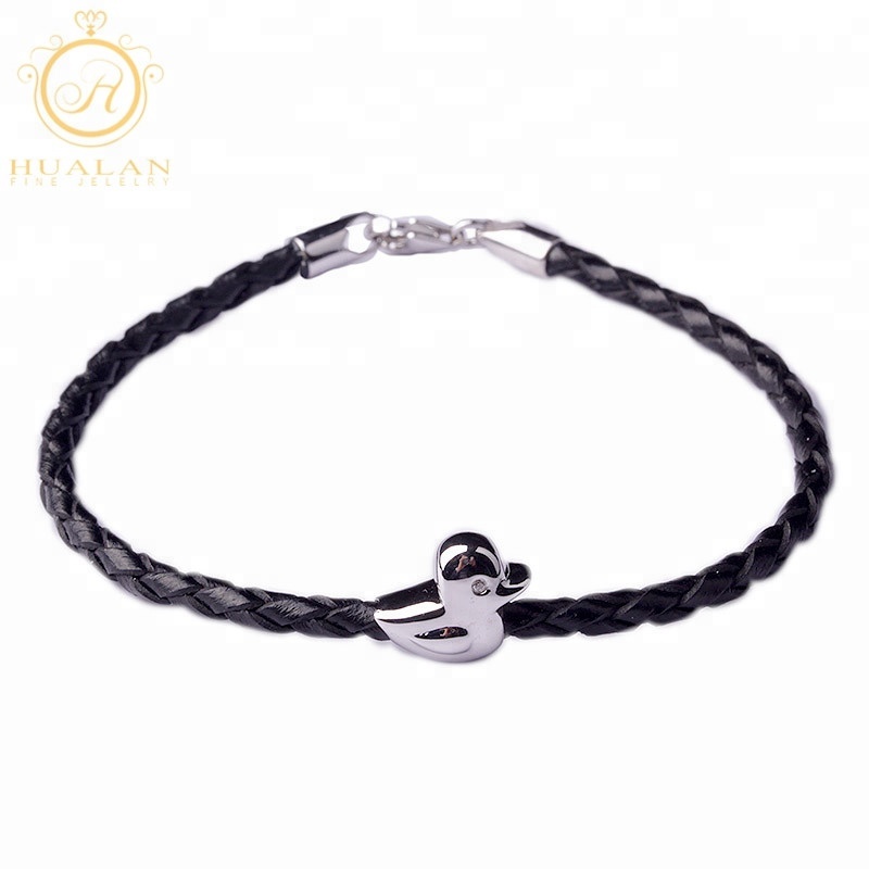 Sterling Silver Charm Bracelet Parallel Curb Style by The Magic Zoo