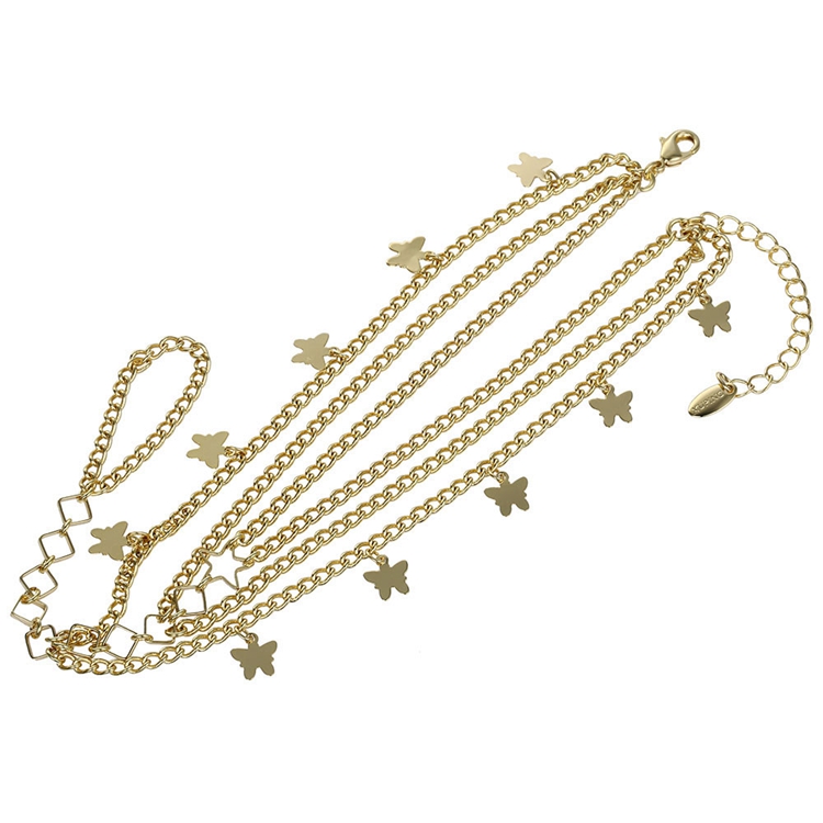 Epinki Stainless Steel Women Necklace Wave Shape Pendant Friendship Necklace