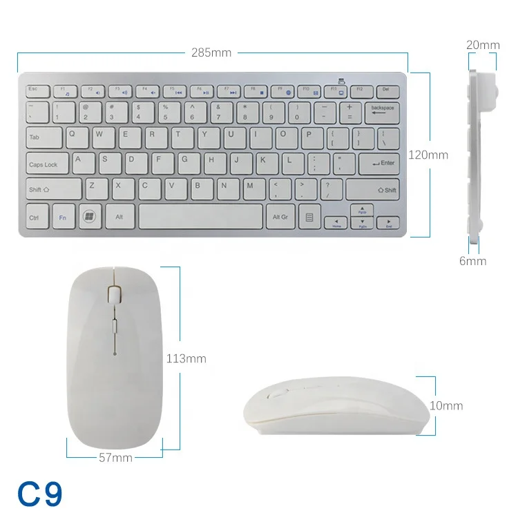 Full size 2.4G wireless keyboard and mouse combo for Laptop PC TV BOX Notebook wireless set