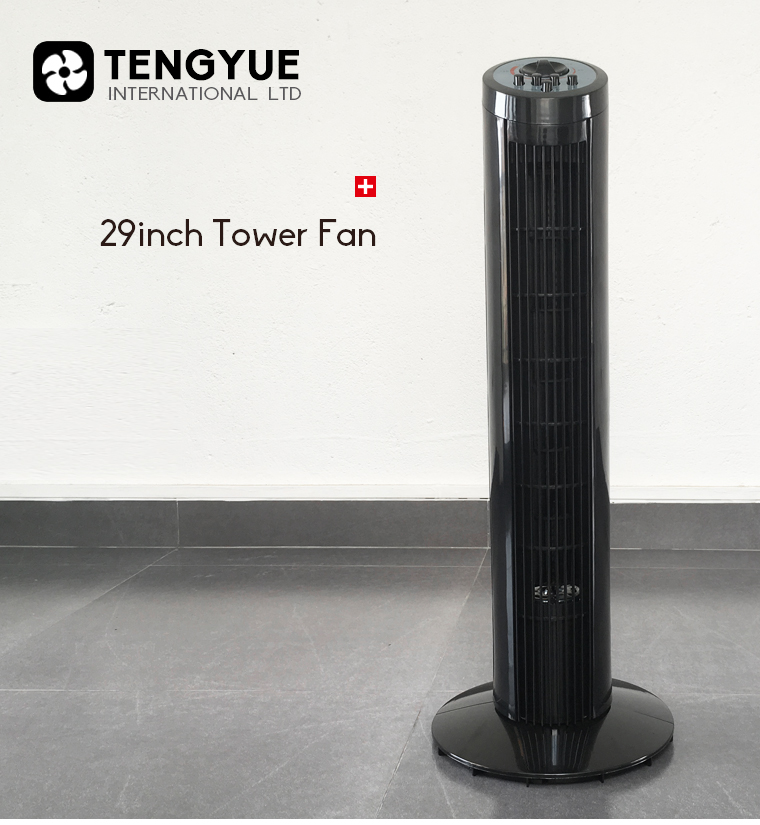 CE RoHs 29 Inch Tower Fan Home Use Bladeless Tower Fan Stand Cool Air Cooling Tower Fan For Promotion