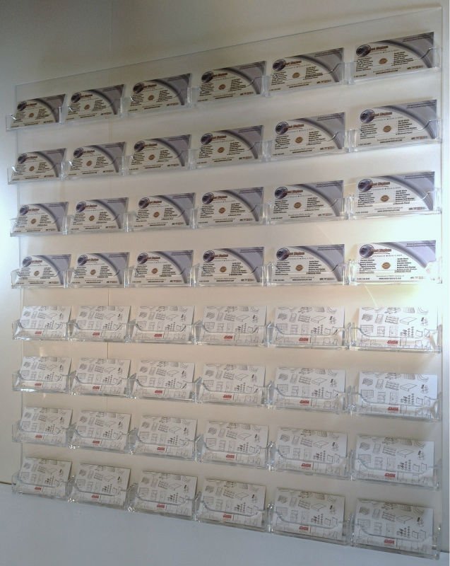 Business Card Gift Card Holder 48 Pocket Organizer Rack Clear Wall Mount Display