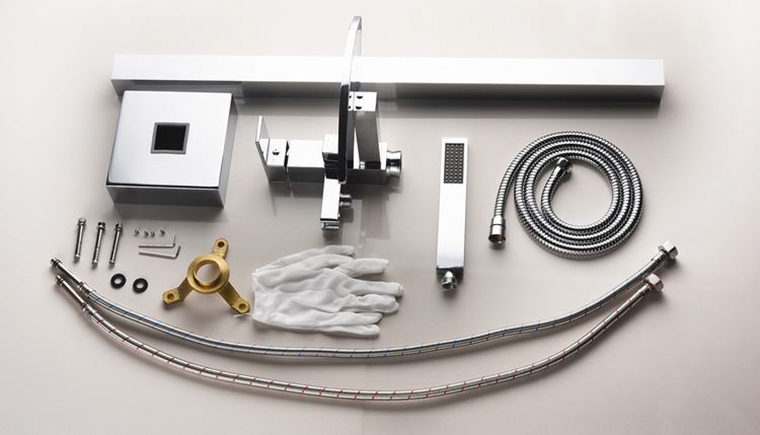 Bathroom Stand Alone Waterfall Bathtub Faucet Floor Mounted Bath Tap