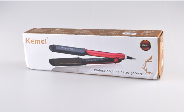 Kemei KM-531 New Design Top Quality 40W Flat Iron Styling Iron Professional Electric Hair Straightener