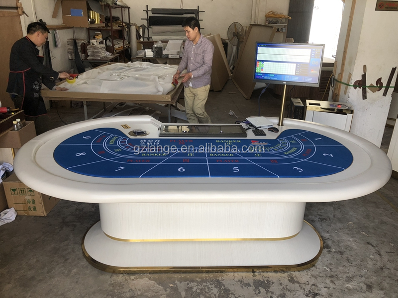 高級ポーカーテーブル カジノラグジュアリーテキサスホールデムテーブルUSBチャージライト
