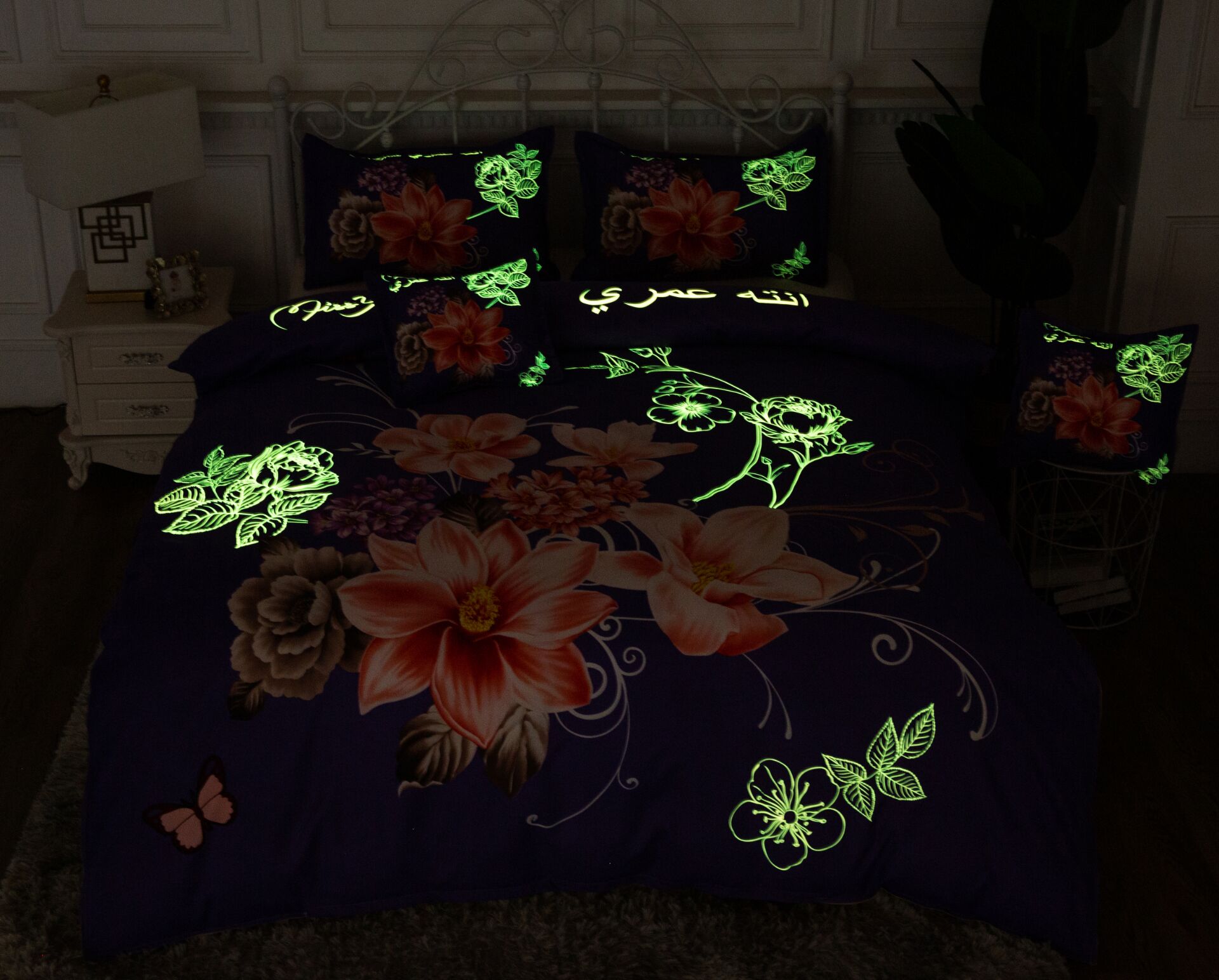 Высококачественная и супермягкая светящаяся в темное время суток/флуоресцентная ткань для натяжной простыни плоская простыня