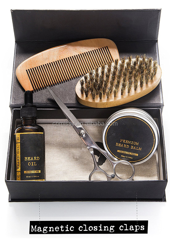 Isner Mile OEM/ODM Private Label Men Grooming Trimming Shaping Tool Set Beard Care Growth Kit