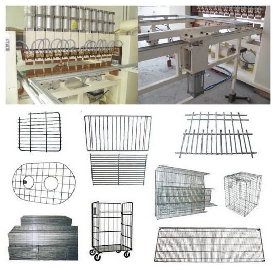 Machine soudée électrique automatique de grillage de Hwashi, machine d'étagère de fil