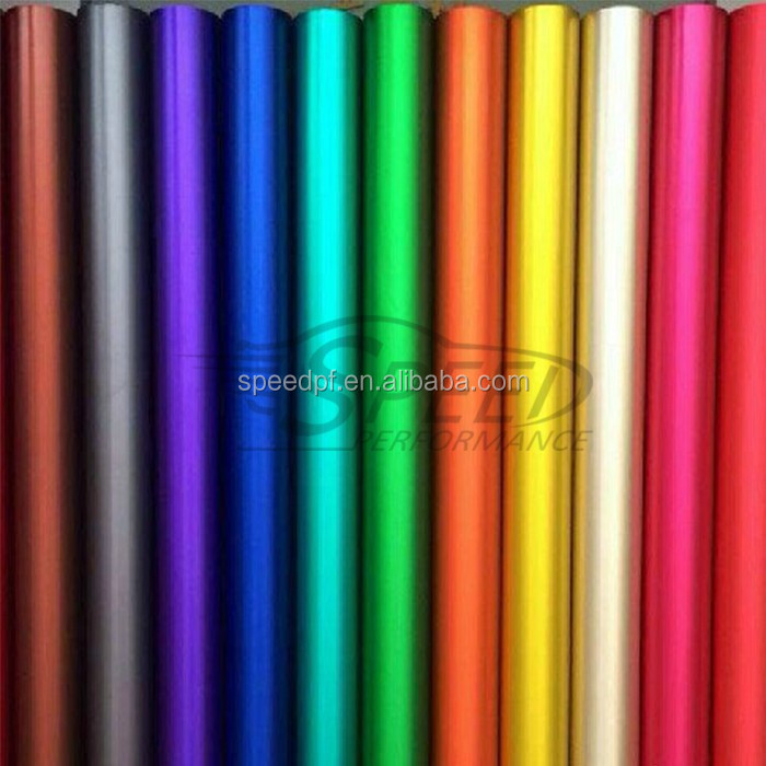 Пузырьковая пленка 5 футов * 65 футов 15 видов цветов матовая металлическая хромированная виниловая автомобильная пленка
