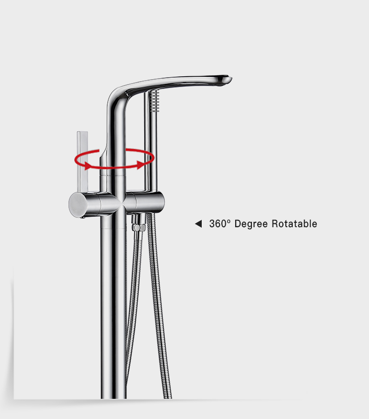 Bathtub Shower Mixer Tap Water With Faucet cUPC Install Upc Tub And Valve Big 1Hole Freestanding Head Bath Free Stand