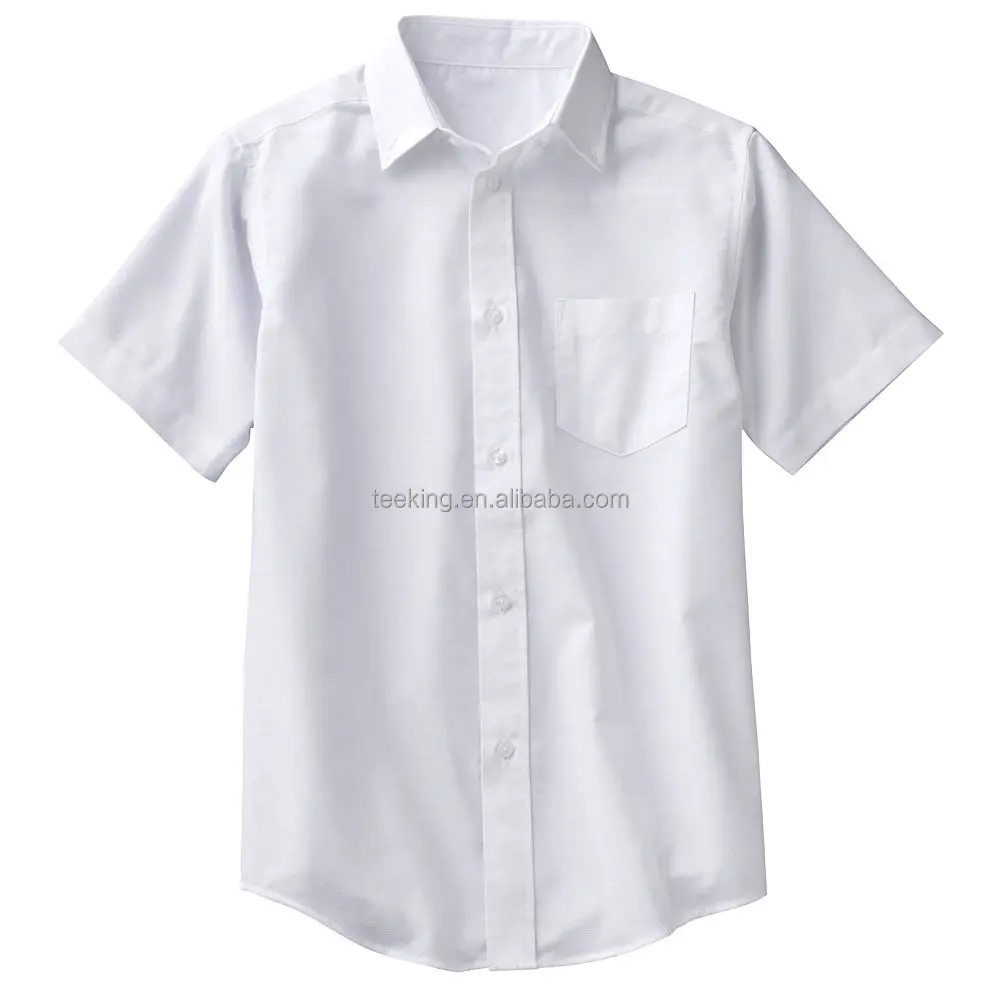 Oxford Shirts Opa Kraag Korte Mouw Heren Super Longline Shirt. 