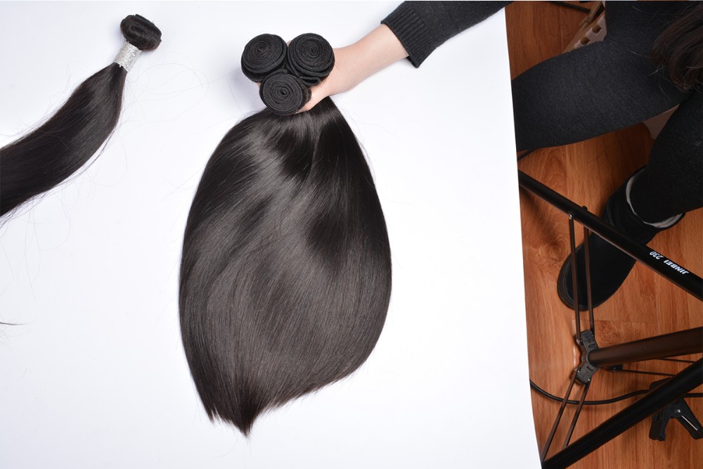 Cuticle Aligned Hair Human Hair from India Raw Indian Unprocessed Virgin 100% Natural Straight Wave Hair 3