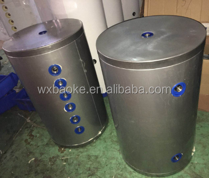 SS 304 цилиндрический давления горячей воды бак изолированный сохранение тепла горизонтальный/вертикальный тип нагревается спиральных труб