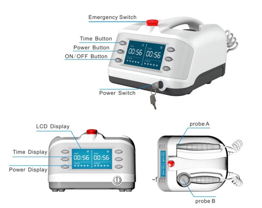 Medical 650nm and 808nm Low level laser therapy device physio therapy machine for hospital