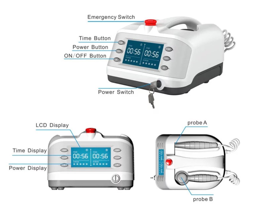 Medical 650nm and 808nm Low level laser therapy device physio therapy machine for hospital