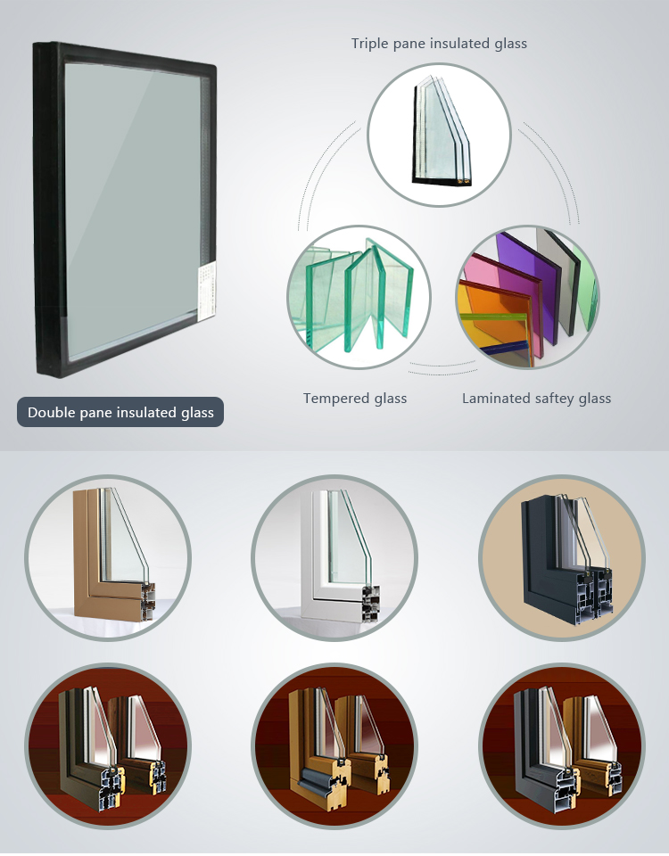 MJL aluminum alloy profile glass fixed window for home tempered glass lowes glazed windows