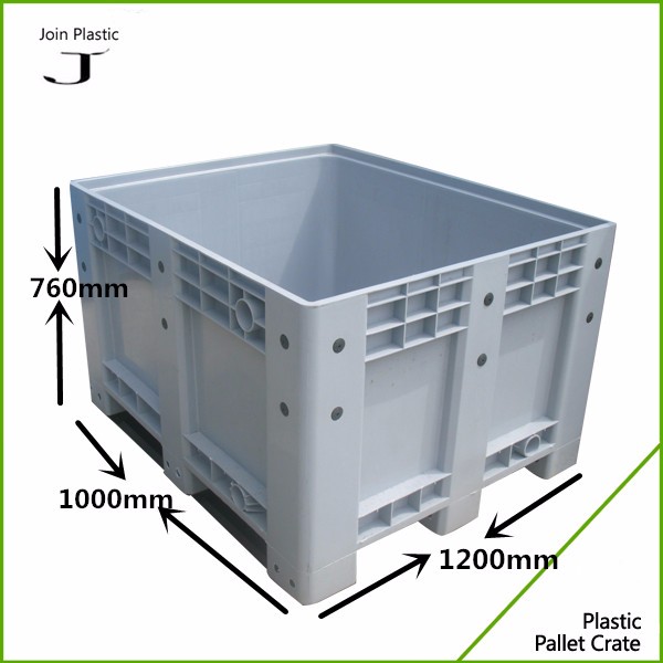 JOIN 大型プラスチックフォークリフトパレットコンテナ 610L 折りたたみ式