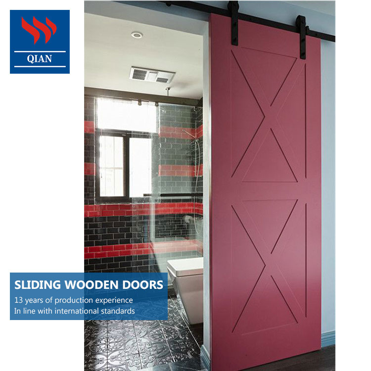 Appartement coulissante intérieure en bois massif portes de grange pour salon (SL-JY-001)