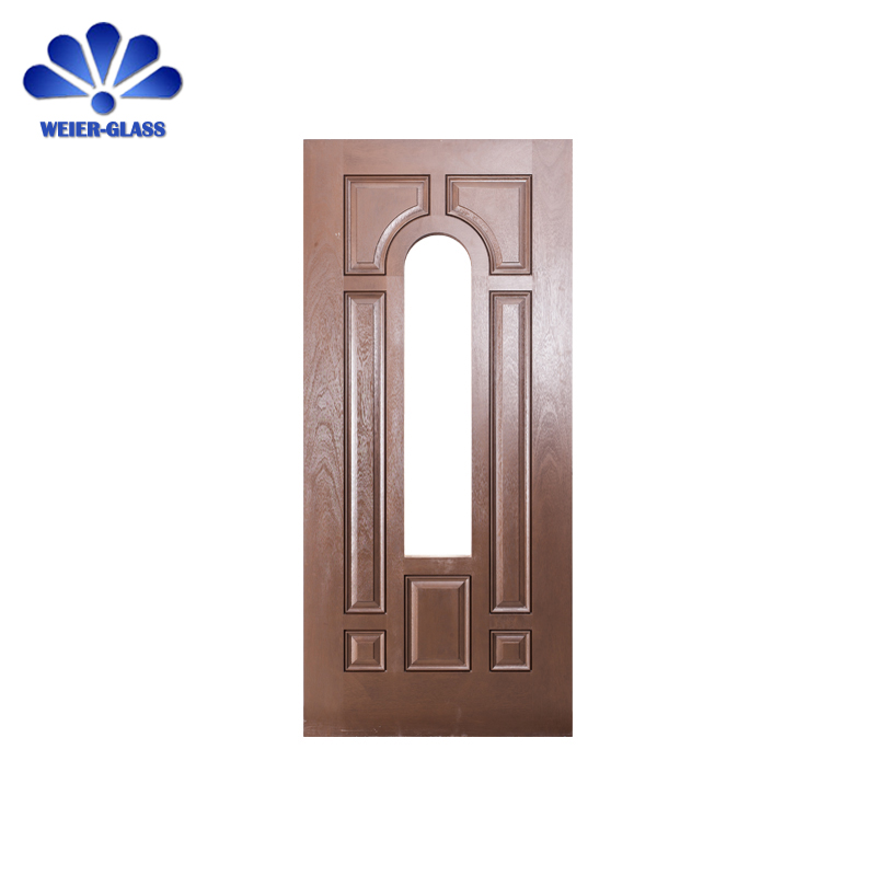 Grano de madera puerta exterior artesano fibra de vidrio puertas de entrada residenciales