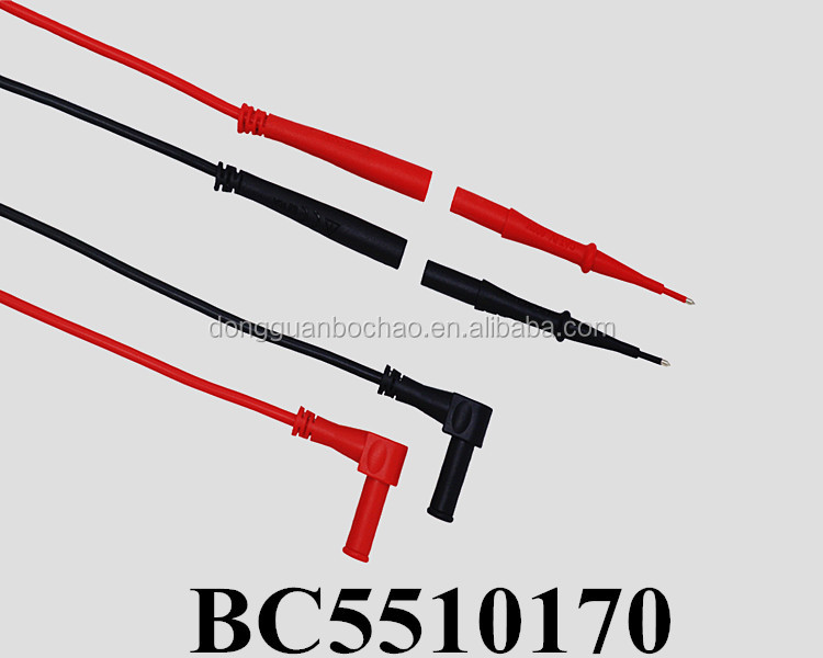 2 мм Interfacing/Butted/соединительный испытательный провод UL3239 18AWG силиконовый/ПВХ провод 4 мм правый угол штекер с изолированным рукавом