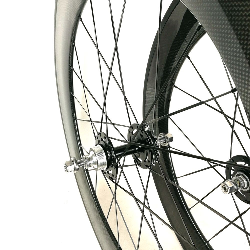 车轮碳轨道固定齿轮后轮 700c fixie 自行车轮辋 88毫米轮单速 fixie