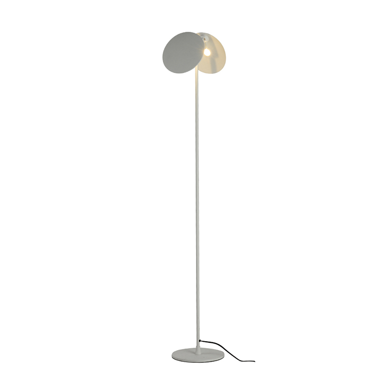 High quality hotel decoration aluminium design white standing 2 lights floor lamps led for living room
