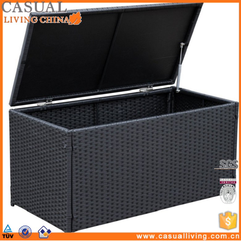 Уличный плетеный ящик для хранения, садовая мебель для патио, контейнер для патио