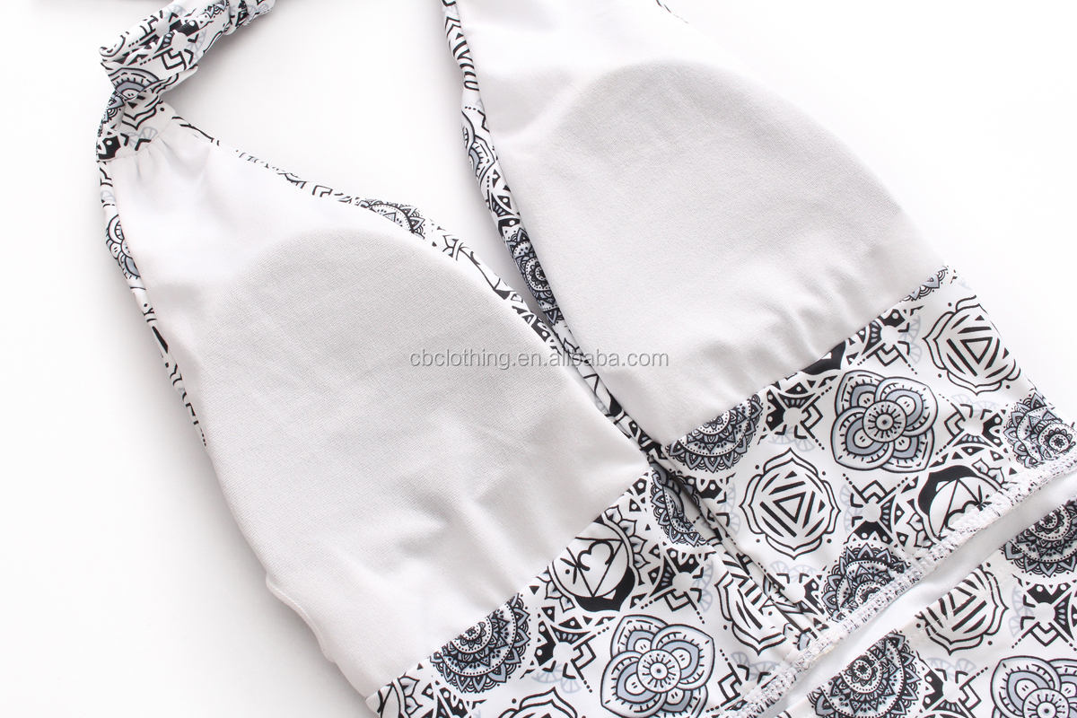 Hot Sale Classical Circle sexy printed girls' one piece swimwear