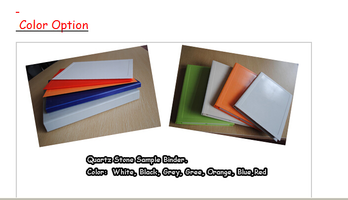 PY574 xiamen  quartz stone  display book Plastic Sample binder for Quartz Stone