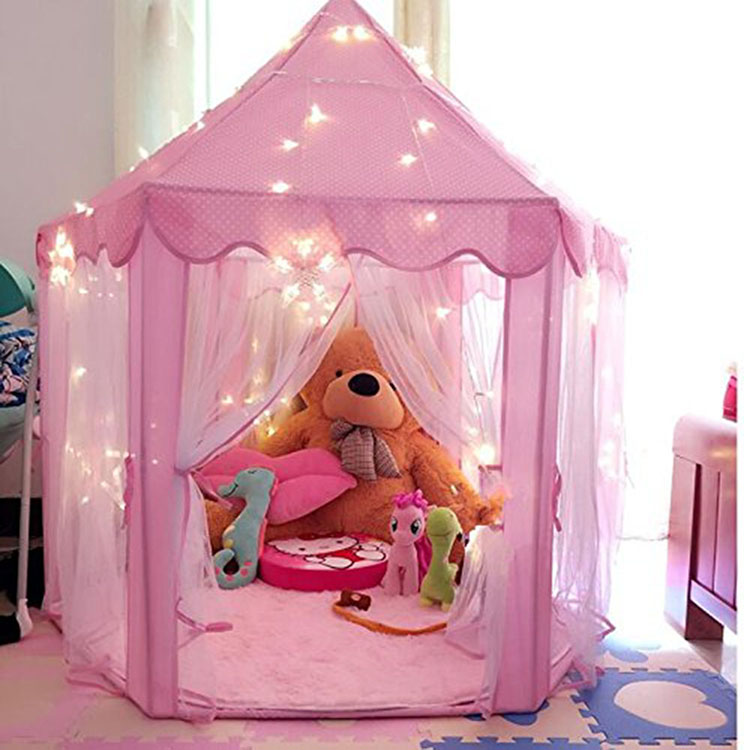 2020 Hot Selling Wholesale, Portable Folding Indoor Outdoor Playhouse Toy Princess Kids Castle Play Tent/