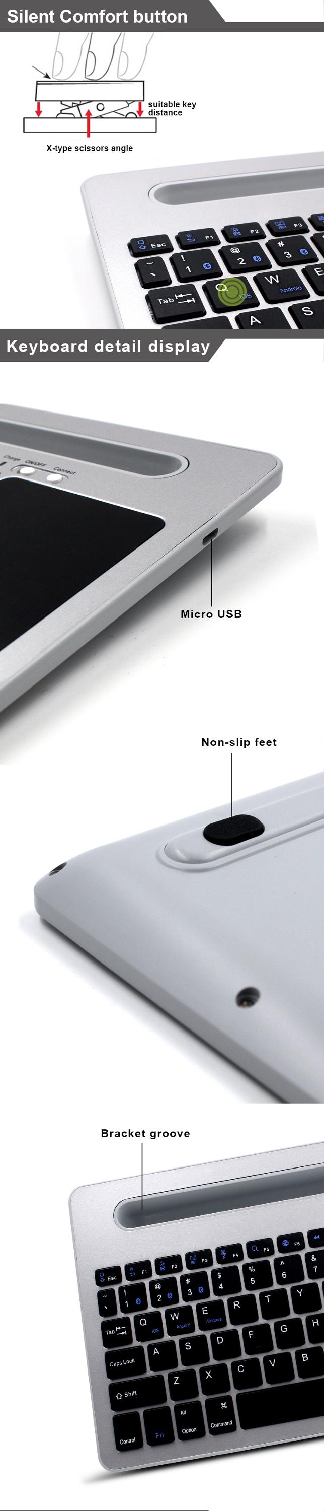 New original brand portable 78keys bluetooth keyboard azerty touch BK3231