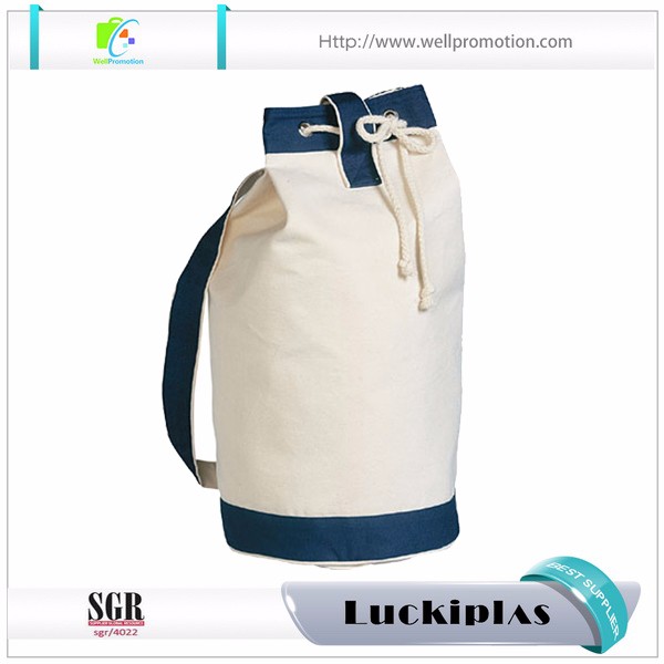 Segeltasche aus strapazierfähigem Baumwoll-Canvas mit einem Riemen, Segeltasche mit individuellem Logo