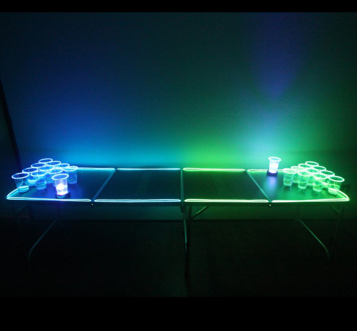 Hot Selling Ultimate Beer Pong Table Beer Pong Table Illuminated Foldable Cold Beer Ping Pong Table