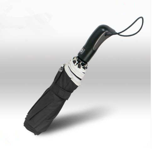 Saivina Высокое качество Роскошный 3 складной зонт с кожаным покрытием авто открытый и закрытый