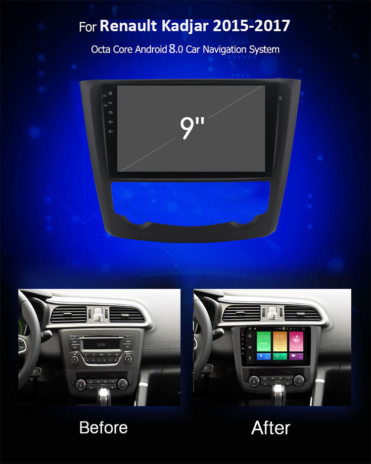 9 inch Android 10.0 touch screen Car DVD Player radio for renault kadjar dvd radio with gps 2015-2017