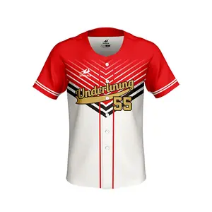 red white and black baseball jersey
