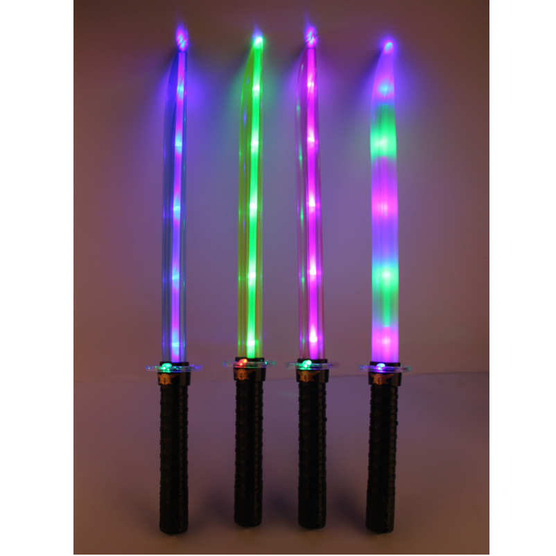 Stock Japanese fighter cosplay light up toy ninja samurai toy led flashing sword