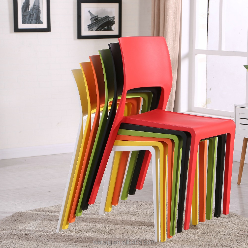 Дешевый Штабелируемый яркий цветной пластиковый стул для ресторана