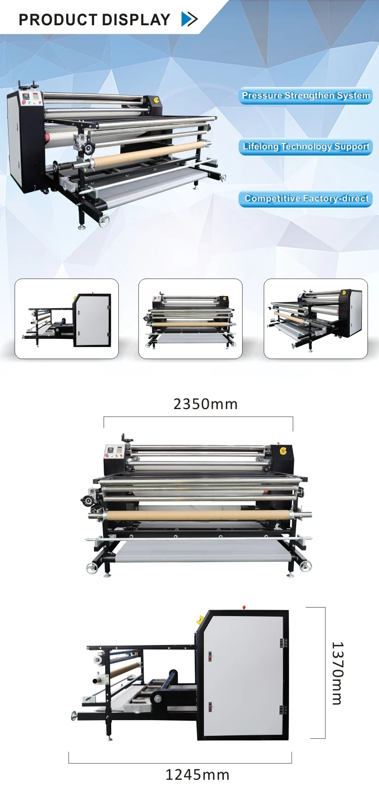 Newest type sublimation calender heat transfer press machine
