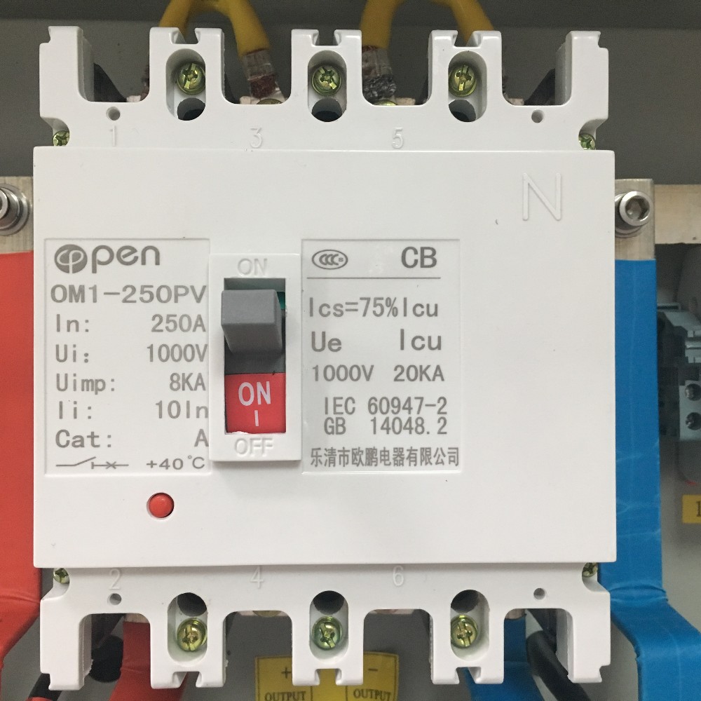 Open Electric PV 1 strings input 1 output array junction/distribution/combiner box solar panel system
