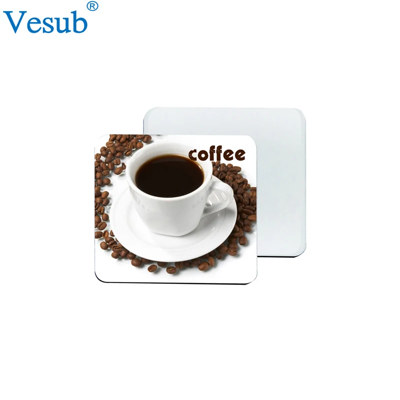 Vesub Cheap Sublimation Wood Round Hardboard Coaster with Cork