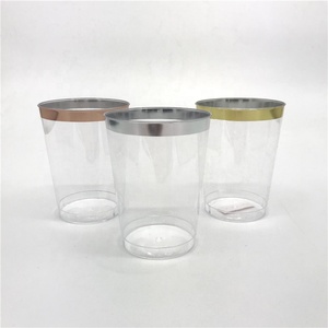 10oz Rimmed Clear Hard Plastic Cup