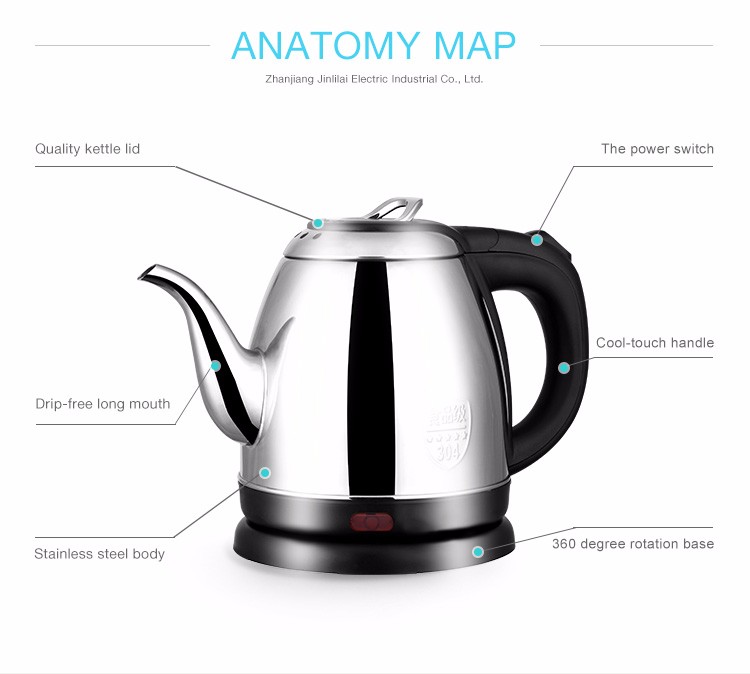 Small home appliances 1.0L gooseneck milk boiler kettle